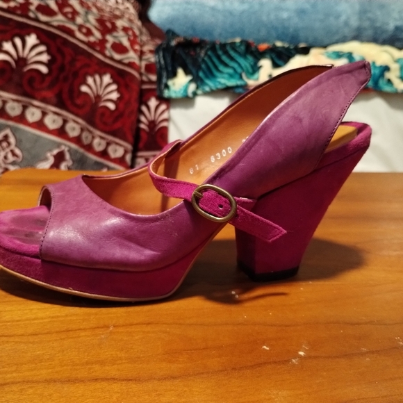 Cocolico magenta peep toe heels - Picture 4 of 10
